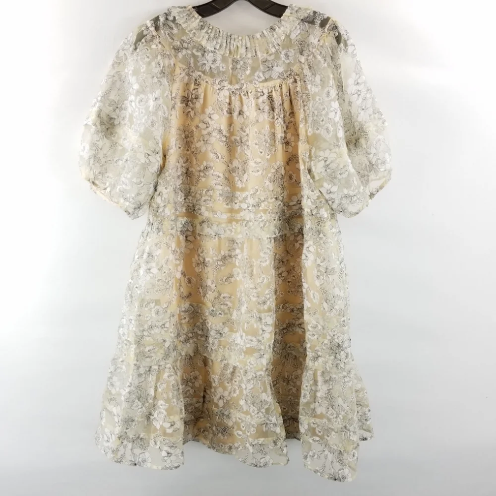 ๐HP๐ NWT ANTHROPOLOGIE/Current Air Los Angeles Organza Dress Women's Sz M - Picture 2 of 6